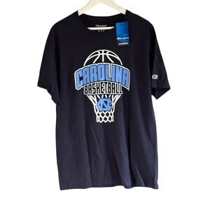 Champion Carolina Basketball NWT Navy Tee Shirt Size Large Unisex